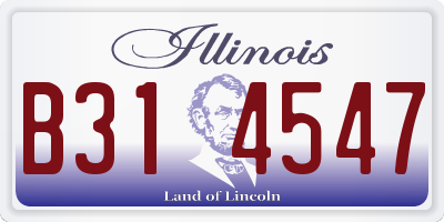IL license plate B314547