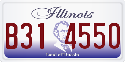 IL license plate B314550