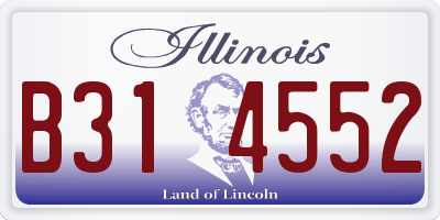 IL license plate B314552