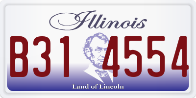 IL license plate B314554