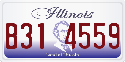 IL license plate B314559