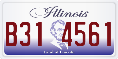 IL license plate B314561