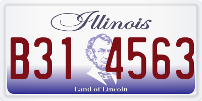 IL license plate B314563