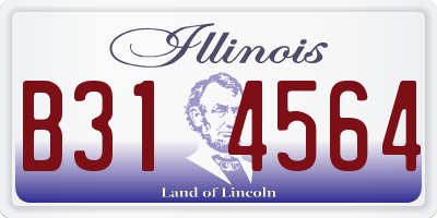 IL license plate B314564