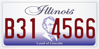 IL license plate B314566