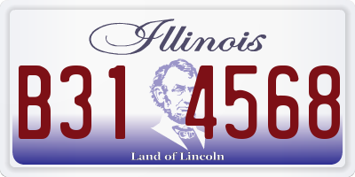 IL license plate B314568