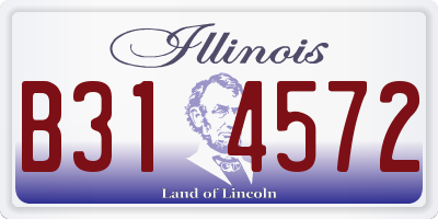 IL license plate B314572