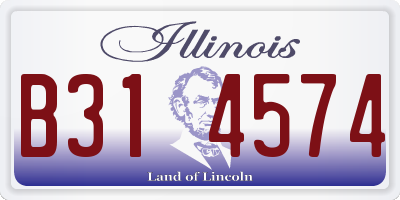 IL license plate B314574