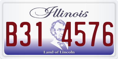 IL license plate B314576