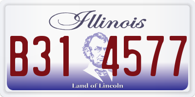 IL license plate B314577