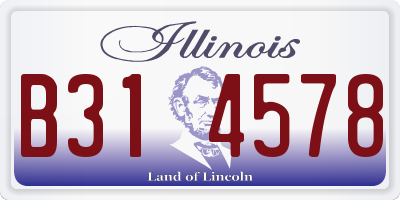 IL license plate B314578