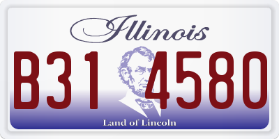 IL license plate B314580