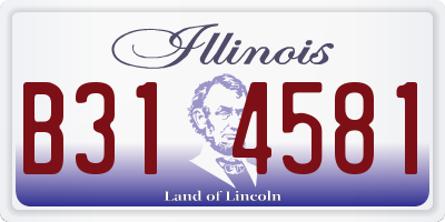 IL license plate B314581