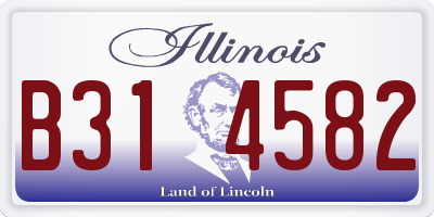 IL license plate B314582