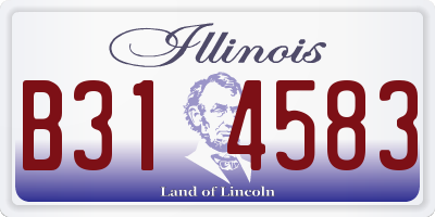 IL license plate B314583