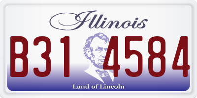 IL license plate B314584