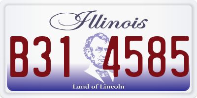 IL license plate B314585