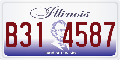 IL license plate B314587