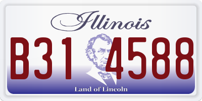 IL license plate B314588
