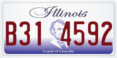 IL license plate B314592