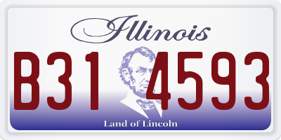 IL license plate B314593