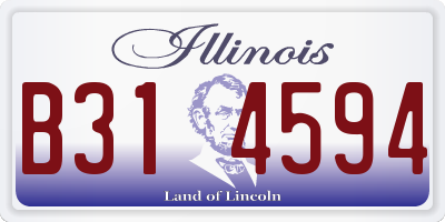 IL license plate B314594