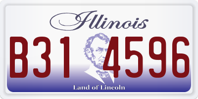 IL license plate B314596