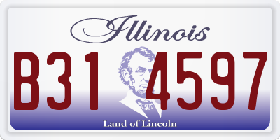 IL license plate B314597