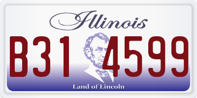 IL license plate B314599