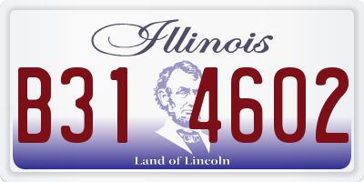 IL license plate B314602