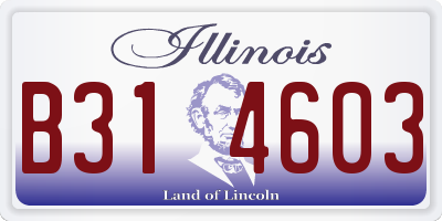 IL license plate B314603
