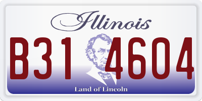 IL license plate B314604