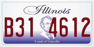 IL license plate B314612