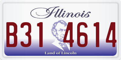 IL license plate B314614