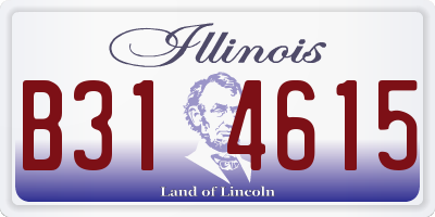 IL license plate B314615