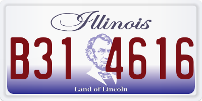 IL license plate B314616