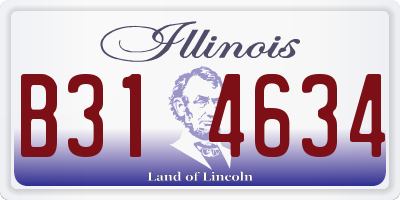 IL license plate B314634