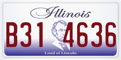 IL license plate B314636