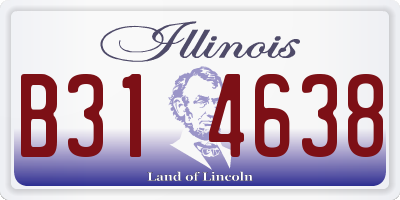IL license plate B314638