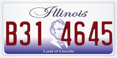 IL license plate B314645
