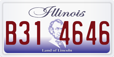 IL license plate B314646