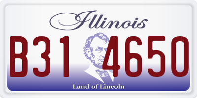 IL license plate B314650