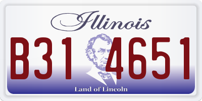 IL license plate B314651