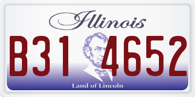 IL license plate B314652
