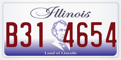 IL license plate B314654