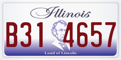 IL license plate B314657
