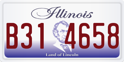 IL license plate B314658