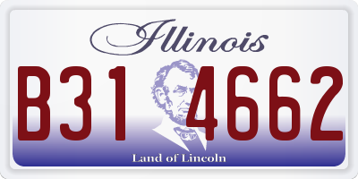 IL license plate B314662