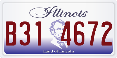 IL license plate B314672