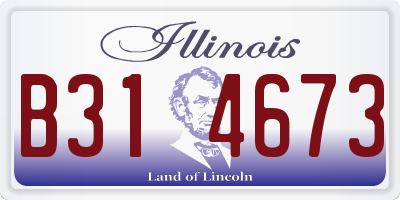 IL license plate B314673